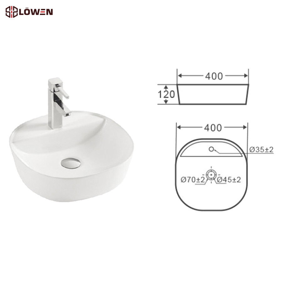 Chậu rửa mặt Lowen LB-203WP (LB203WP)