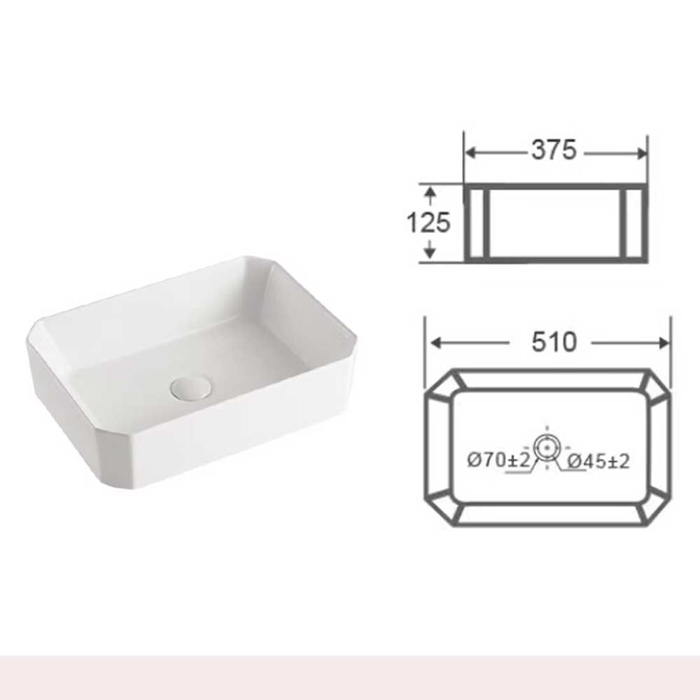 Chậu rửa mặt Lowen LB-213WP (LB213WP)