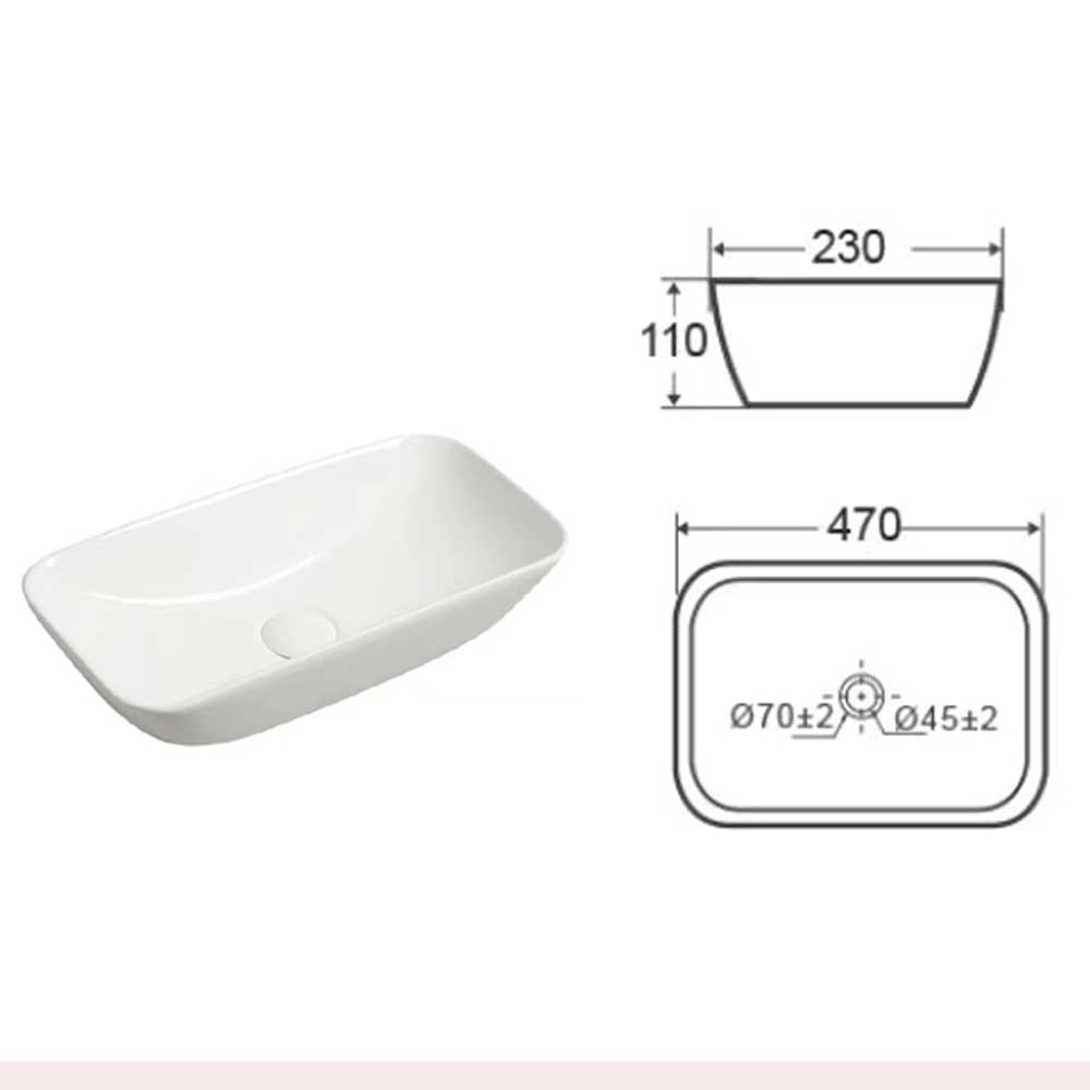 Chậu rửa mặt Lowen LB-214WP (LB214WP)