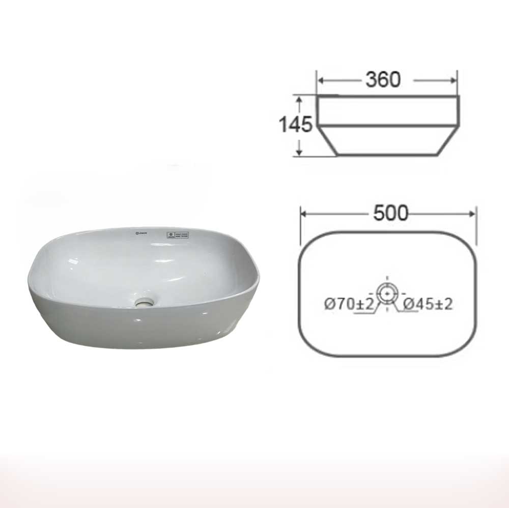 Chậu rửa mặt Lowen LB-215WP (LB215WP)