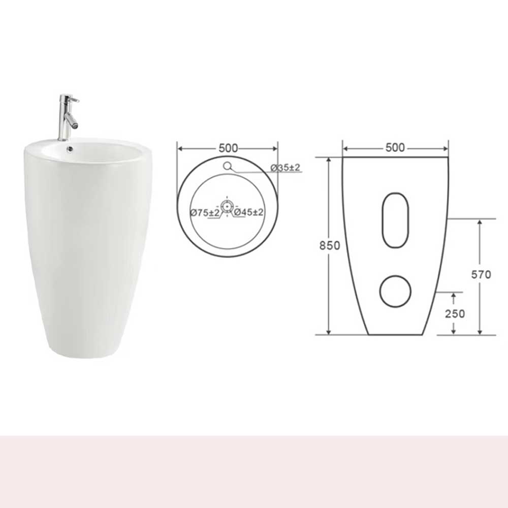 Chậu rửa mặt Lowen LB-601PP (LB601PP)
