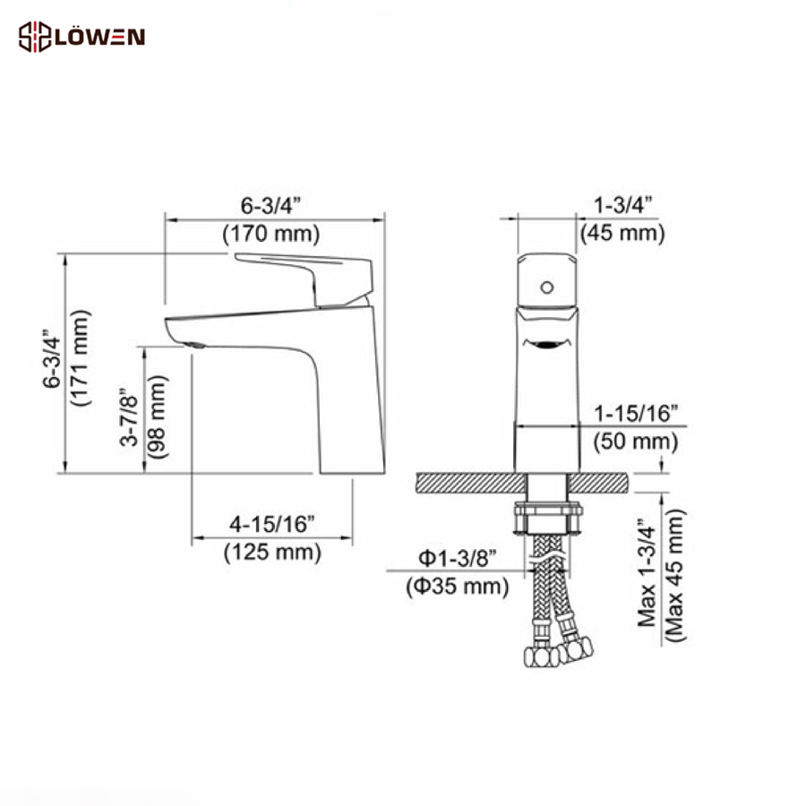Vòi chậu rửa mặt Lowen LV-201S (LV201S)