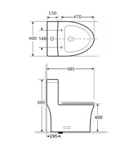 Bồn cầu 1 khối Lowen TL-903D1 (TL903D1)
