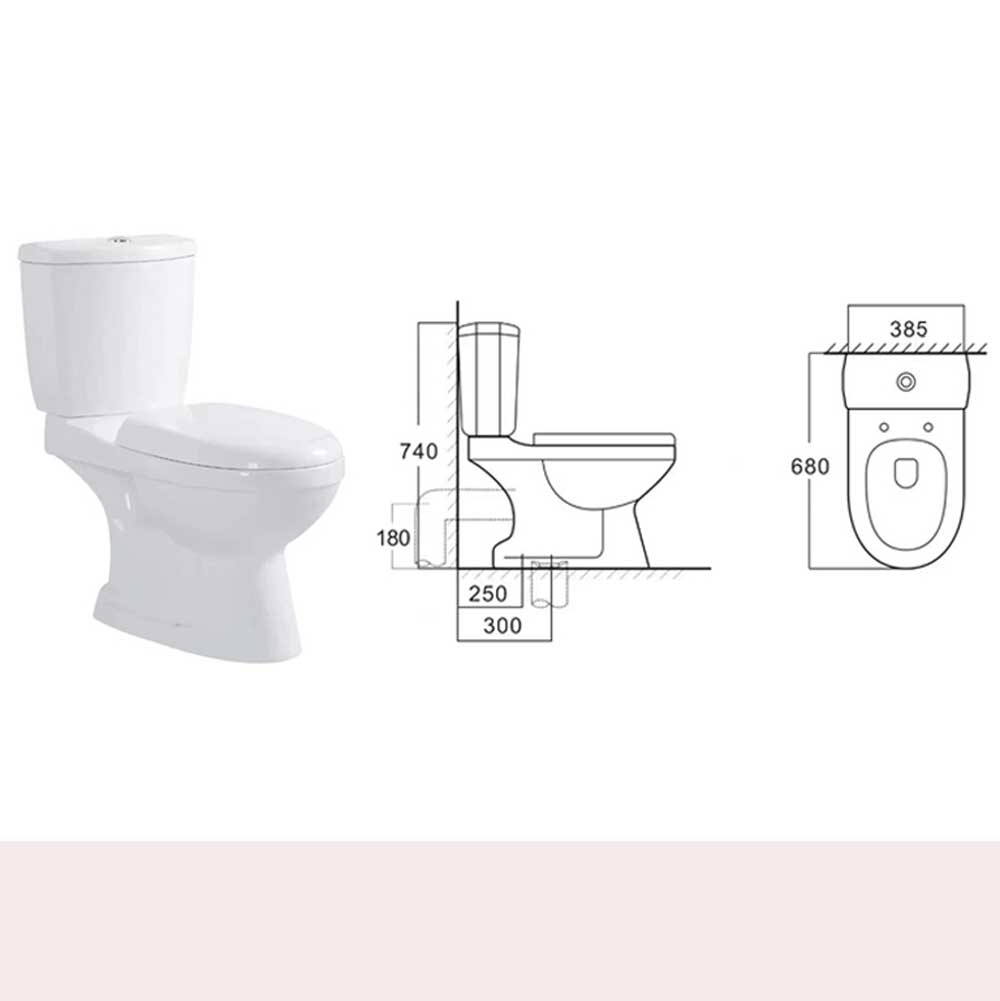 Bồn cầu 2 khối Lowen TL-601T (TL601T)