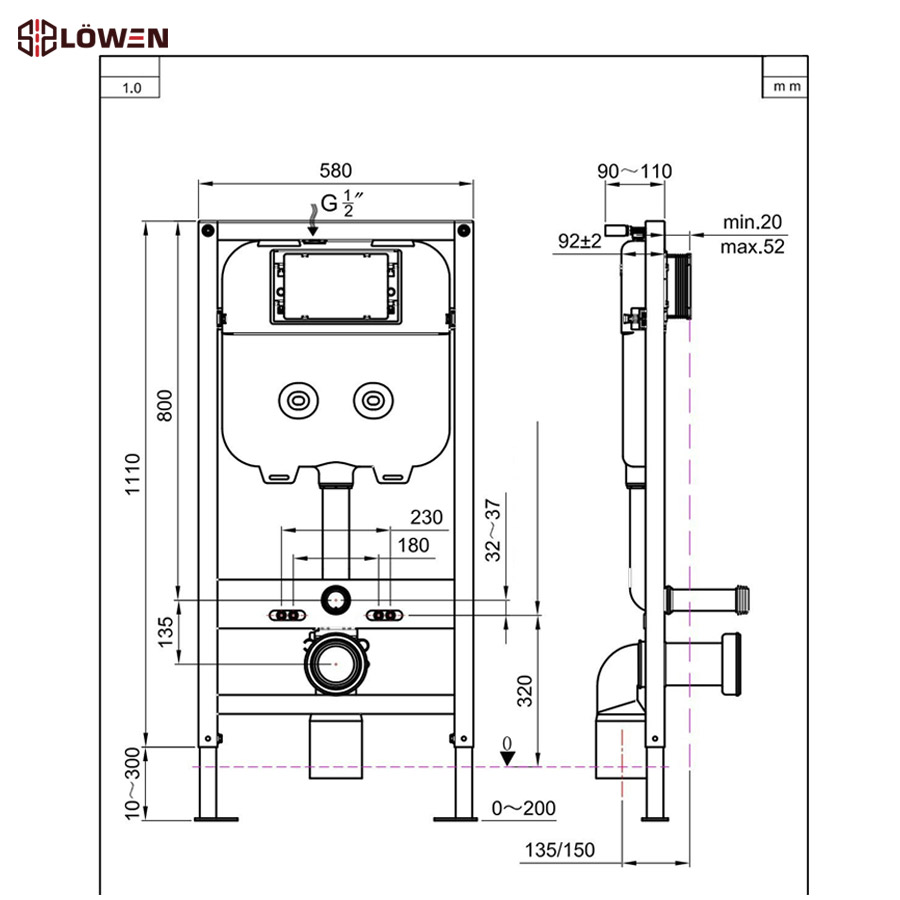 Két nước âm tường WT–1001M (WT1001M)